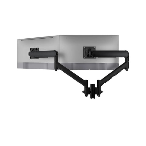 Atdec Dual Dynamic Monitor Arm Mount on Short Post - Bolt Through -Black