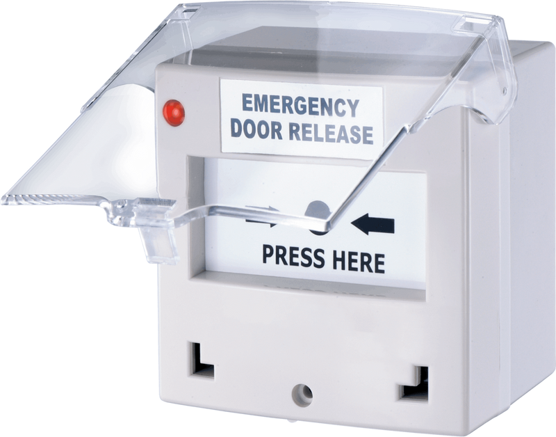 GIANNI EMERGENCY DOOR RELEASE RESETTABLE CALL POINT LED BACKLIT BUZZER WHITE
