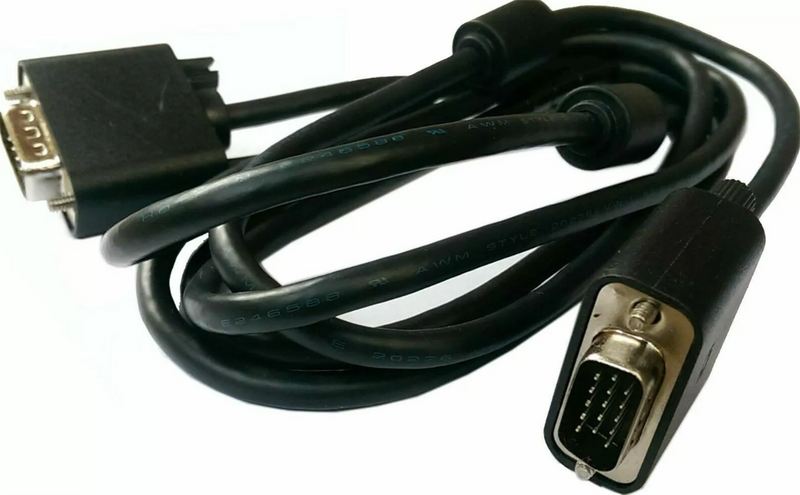 Dell Lot of 2 Dell VGA Cable 6' HD 15-pin Male-Male Monitor Cable