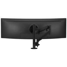 Atdec Single Monitor Heavy-Duty Dynamic Arm on Medium Post - Heavy-Duty F-Clamp - Black