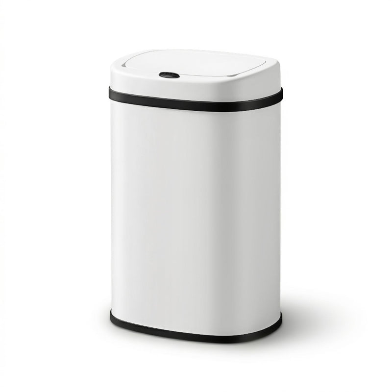 Devanti Sensor Bin Motion Rubbish Trash Can Automatic Touch Free Kitchen White
