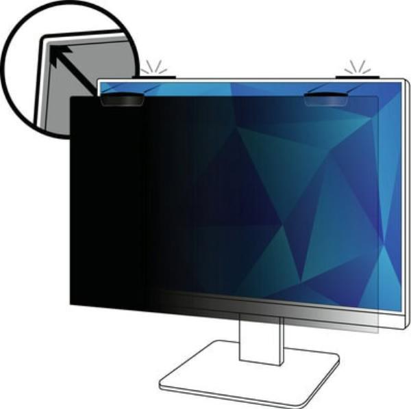 3M Magnetic Privacy Filter For 21.5" Monitors - Blocks Side Views While Keeping Your Screen Crystal Clear