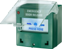 GIANNI EMERGENCY DOOR RELEASE RESETTABLE CALL POINT LED BACKLIT BUZZER GREEN