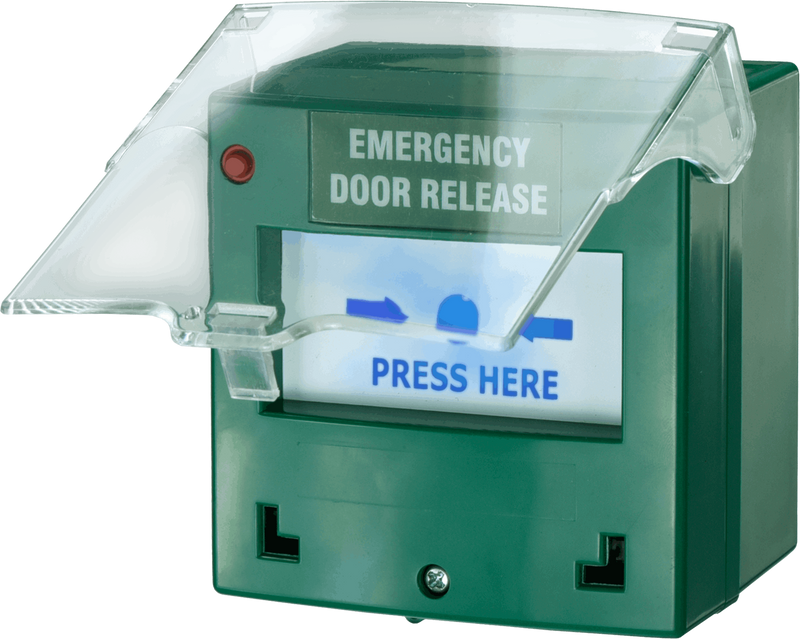 GIANNI EMERGENCY DOOR RELEASE RESETTABLE CALL POINT LED BACKLIT BUZZER GREEN