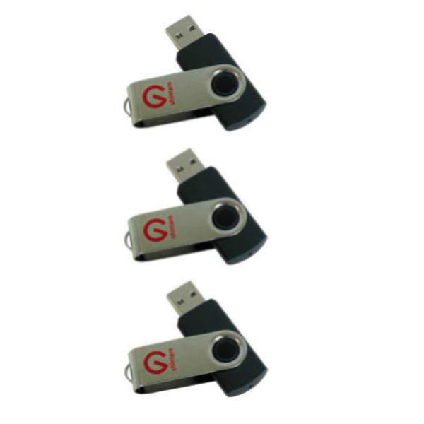 Shintaro 8GB USB-A 2.0 Rotary Pocket Disk (3Pk)
