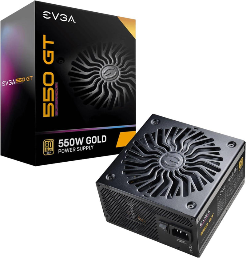 EVGA 550 GT, 80 Plus Gold 550W, Fully Modular, Auto Eco Model, 1x EPS, 2x PCI-E, 6x SATA, 3x Molex