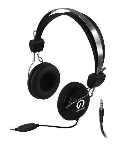 Shintaro Stereo Headset with Noise-Cancelling Mic, 3.5mm Jack & Volume Control