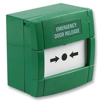 HONEYWELL GREEN CALL POINT WITH EMERGENCY DOOR RELEASE TEXT