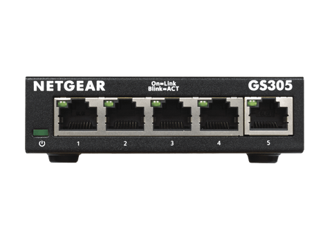 NETGEAR (GS305) SOHO 5-PORT UNMANAGED SWITCH, GbE(5)