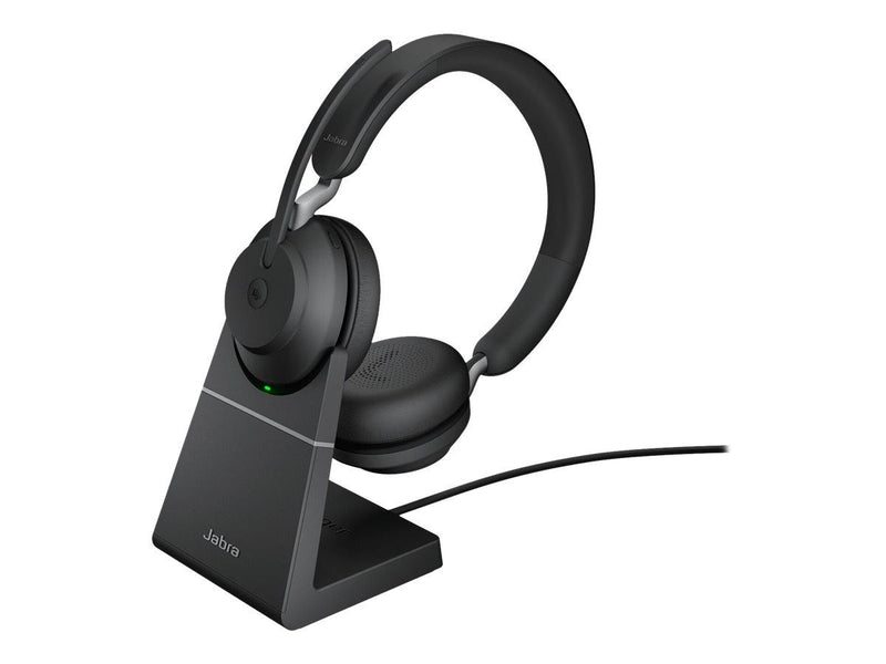 Jabra Evolve2 65 MS Wireless Headset – USB-C, Stereo, Charging Stand