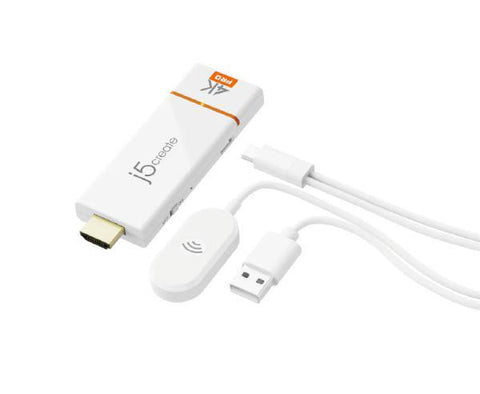 J5create JVAW76PRO 4K Wireless Display Adapter, Miracast, AirPlay, Chromecast