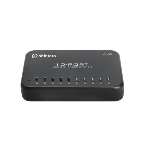Shintaro 200W 10-Port GaN USB-C Charger, Fast Charging