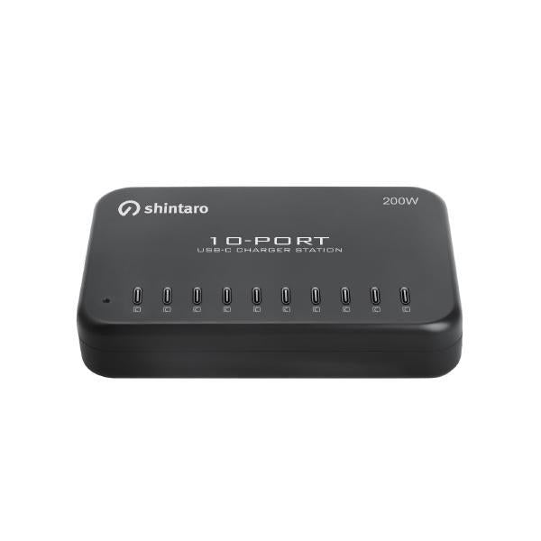 Shintaro 200W 10-Port GaN USB-C Charger, Fast Charging