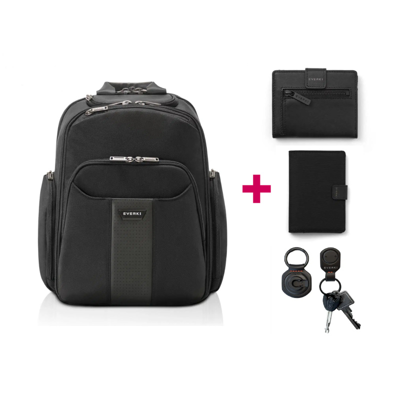 Everki Ultimate Travel Collection - Everki Versa2 Premium Bag + Wallet + Passport Holder + Keychain