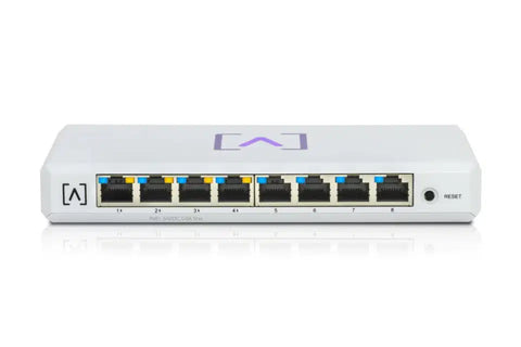 Alta Labs S8-POE 8-Port PoE Switch, Layer 2, Wallmount included