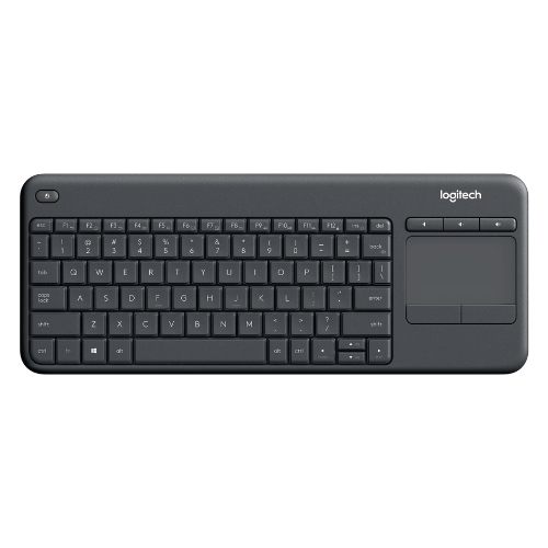 Logitech K400+ Wireless Keyboard w/ Touchpad, Unifying Receiver, Black