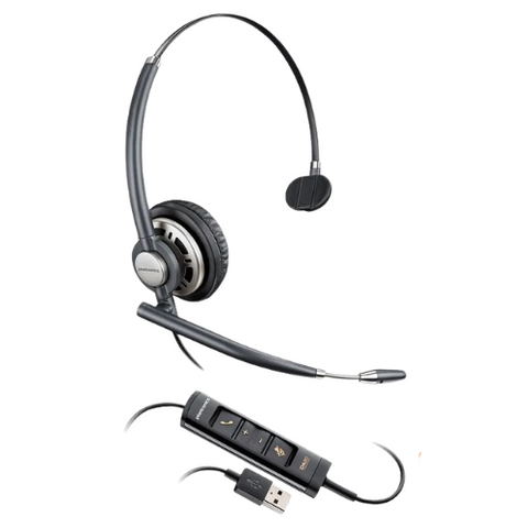 Plantronics EncorePro HW715 UC Mono Corded Headset, USB-A