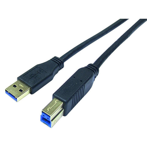 Lot of 5 Universal USB 3.0 Type A Male To B Male (9 Pin) SuperSpeed Peripheral Cable - 1m