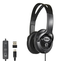 Shintaro USB-C Over-Ear Headset w/ Mic, Volume Control, USB-A Adapter, 40mm Drivers