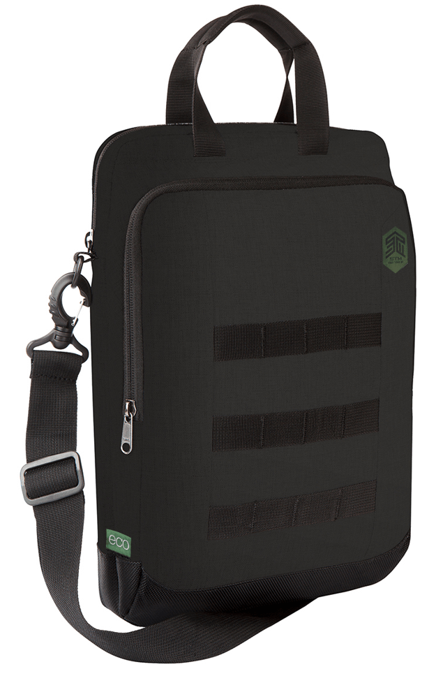 STM Ace Eco Vertical Super Cargo Laptop Bag, Fits up to 14", Black, 3Yr Warranty