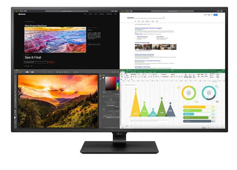 LG 43" (16:9) UHD 4K IPS LED, HDMI(4), DP, USB-C, USB(2), HDR10, SPKR, Vesa, 3YR WTY