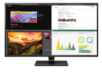 LG 43" (16:9) UHD 4K IPS LED, HDMI(4), DP, USB-C, USB(2), HDR10, Spkr, Vesa