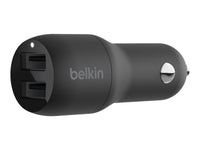 BELKIN 2 Port Car Charger, 12W/2.4A USB-A (2), BLK, 2YR with $2500 CEW
