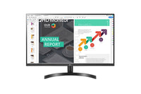 LG 32" (16:9) QHD IPS LED, 2560x1440, 5MS, HDMI(2), DP, Tilt, Vesa, Slim Bezel