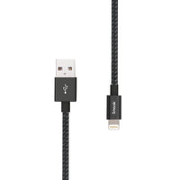 Smaak Tourer 2m Double Braid Nylon Cable Lightning- Black