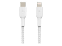 Belkin 1M USB-C TO Lightning Charge/Sync Cable, MFi, Braided, White