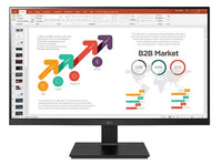 LG 24" (16:9) FHD IPS LED, HDMI, DP, USB-C(45W), USB(2), Spkr, Height-Adjustable, Vesa, Slim Bezel, 3Y