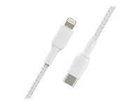 Belkin 2M USB-C to Lightning Charge/Sync Cable, MFi, Braided, White