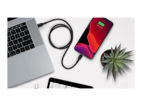 BELKIN 1M USB-C to Lightning Charge/SYNC Cable, MFi, Black, 2 YR
