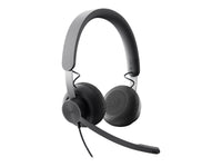 Logitech Zone Wired UC Stereo Headset, Noise Cancelling,USB-C W/USB-A , Adapter