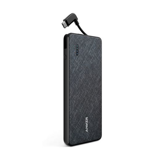 ANKER PowerCore 10000 with TYPE C Cable - BLACK FABRIC