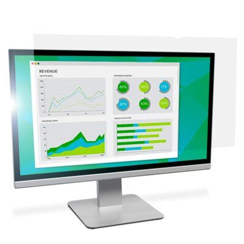 3M Anti Glare Filter for 24" Monitor with Adhesive Strips and Slide Mounts