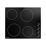 Devanti Ceramic Cooktop 60cm Electric Kitchen Burner Cooker 4 Zone Knobs Control