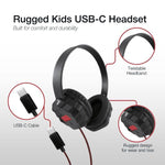 Shintaro Rugged Kids USB-C Headphones, 40mm Drivers, Volume Cap