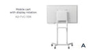 Atdec Executive Mobile TV Cart with 90 degree rotation. Max Load 70kg