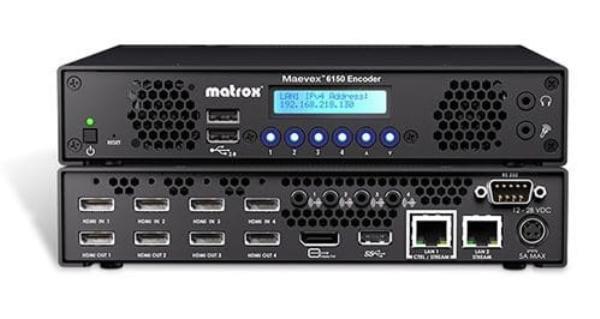 Matrox Maevex 6150 Quad 4K AV-over-IP Encoder
