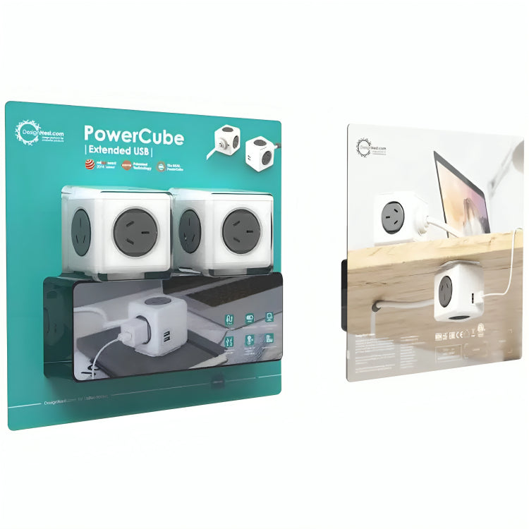 Allocacoc PowerCube With 4 Power Outlets And 2 USB Ports 2 x 1.5M