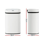 Devanti Sensor Bin Motion Rubbish Trash Can Automatic Touch Free Kitchen White