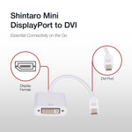 Shintaro Mini DisplayPort (MDP) to DVI Adapter