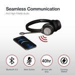 Shintaro Maxifi Bluetooth Headset – Noise Cancelling, 40H Talk, Charging Base
