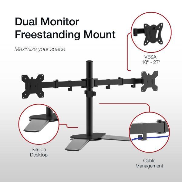 Shintaro Dual Monitor Mount, 10"-27", Articulated, 9kg Max Load