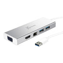 J5create JUD380 USB 3.0 Mini Dock, Dual HDMI/VGA, 2 USB 3.1, Gigabit Ethernet