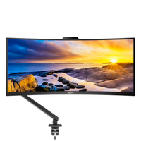 Mount Up! Bundle. 34" UWQHD 100Hz UltraWide Curved Monitor, 5MP Webcam & Ergonomic Arm