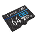 Team Group Go 4K 64GB MicroSDXC, 100MB/s R, 50MB/s W, V30 U3 + Adapter
