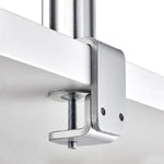 Atdec AWMS-1340 Arm + 400mm Post, F Clamp, Silver, 12kg Flat/10kg Curved Screens