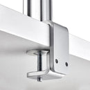 Atdec AWMS-1340 Arm + 400mm Post, F Clamp, Silver, 12kg Flat/10kg Curved Screens